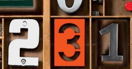 Numeri 2, 3 e 1 in legno